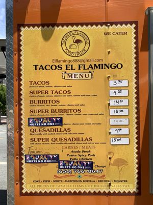 Menu photo 2 Tacos El Flamingo San Mateo, CA