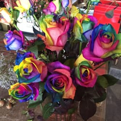 Flowerflower - Rainbow roses! Yes please!! $7 a stem!