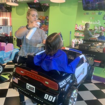 Sharkey’s Cuts for Kids - Christine doing my sons hair! - Kids Hair Salons Near Me - Peoria, Arizona