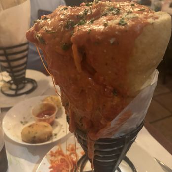 Amano - Fat baby with spaghetti with meatballs - Pizza Near Me - Las Vegas, Nevada