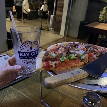 Bay City Brewing - The Works Pizza...average all around. - Breweries Near Me - San Diego, California