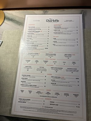 Menu photo 1 The Charlotte American Bistro Dallas, TX Menu photo 1 The Charlotte American Bistro Dallas, TX