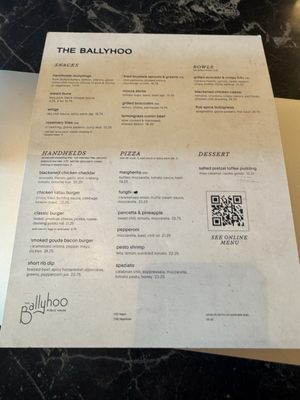 Menu photo 1 The Ballyhoo Public House Vancouver, BC Menu photo 1 The Ballyhoo Public House Vancouver, BC