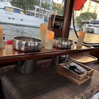 Las Olas Gondola - What you find inside the gondola. - Boat Charters Near Me - Fort Lauderdale, Florida Las Olas Gondola - What you find inside the gondola. - Boat Charters Near Me - Fort Lauderdale, Florida