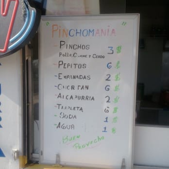 Pinchomania - a menu for a mexican restaurant - Food Stands Near Me - Orlando, Florida Pinchomania - a menu for a mexican restaurant - Food Stands Near Me - Orlando, Florida