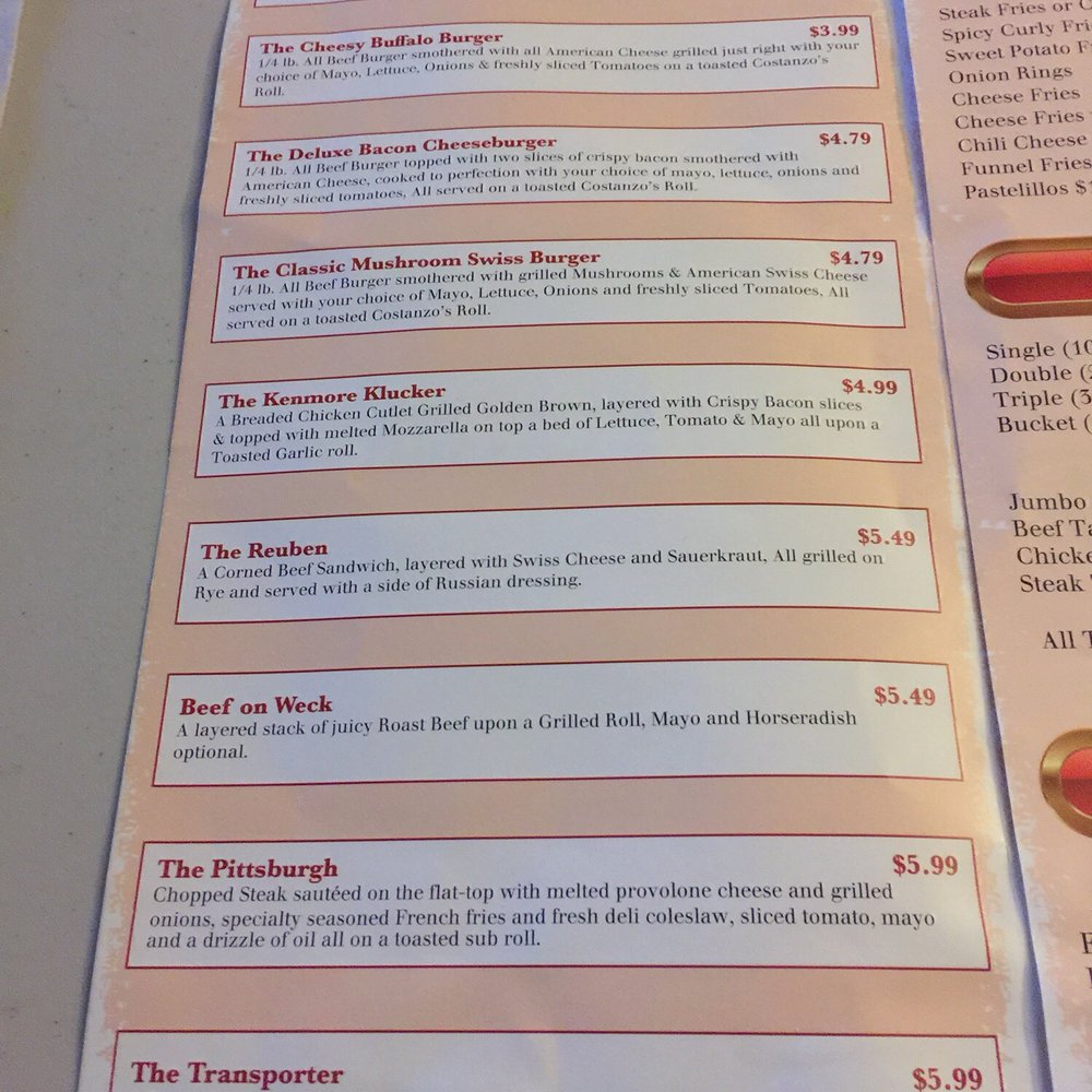 The Corner Store - Menu from January 2018 - Grocery Near Me - Buffalo, New York