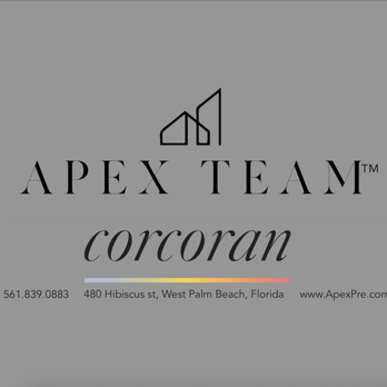 Apex Team Corcoran - Apex Team | Corcoran
561.839.0883
apexpre.com - Real Estate Agents Near Me - West Palm Beach, Florida Apex Team Corcoran - Apex Team | Corcoran
561.839.0883
apexpre.com - Real Estate Agents Near Me - West Palm Beach, Florida