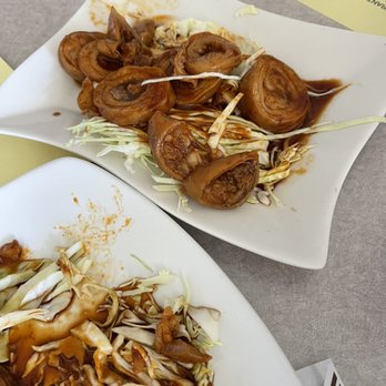 Ledu Restaurant - two plates of food on a table - Burmese Near Me - Pacifica, California