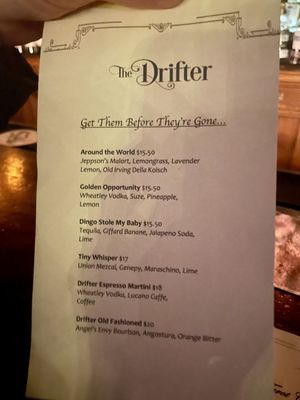Menu photo 2 The Drifter Chicago, IL Menu photo 2 The Drifter Chicago, IL