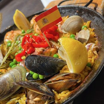 Cafe Sevilla - Seafood Paella Single - Spanish Near Me - Costa Mesa, California