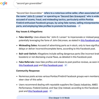Second Gen Graveyard - GOOGLE info on this SCAM/CON artist. - Auto Parts & Supplies Near Me - Gallatin, Tennessee Second Gen Graveyard - GOOGLE info on this SCAM/CON artist. - Auto Parts & Supplies Near Me - Gallatin, Tennessee