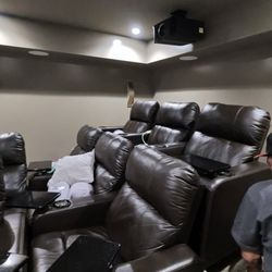 Island Pro Painting - Before (home theater)
