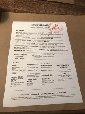 Menu photo 1 Patty & Bun London, XGL Menu photo 1 Patty & Bun London, XGL