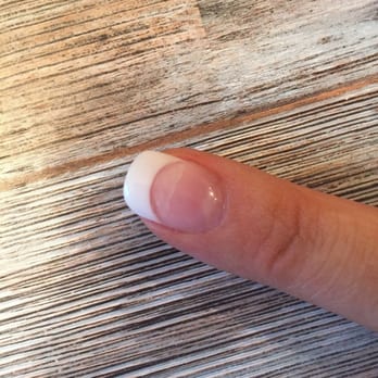 Nails of America - This one is the worst, the tip is extremely visible and looks horrible! - Nail Salons Near Me - Spring, Texas