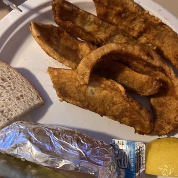 Oakcrest Tavern - Fresh Lake Perch Dinner and baked potato - American Near Me - Madison, Wisconsin