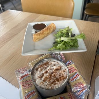 Coastal Kitchen - Duck egg roll and shrimp dip - Seafood Near Me - Saint Simons Island, Georgia