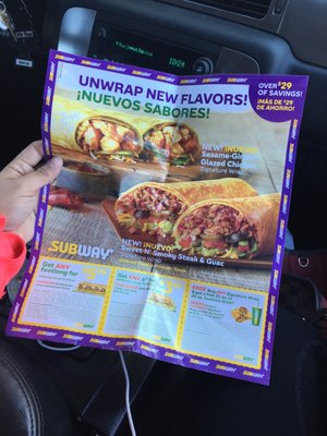 Menu photo 1 Subway Clovis, CA