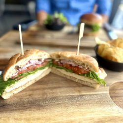 The Carving Board - Chicken Caesar Sandwich - not bad. Fresh, crispy chips.