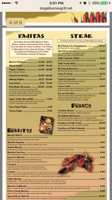 Menu photo 5 Los Gallos Mexican Grill Rochester, NY