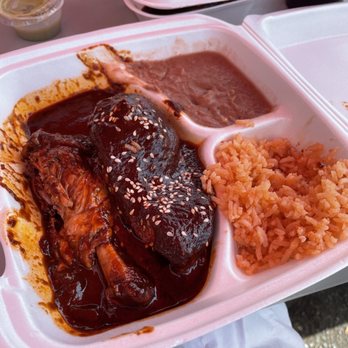 La Tarasca - Chicken mole with rice and beans. - Mexican Near Me - Centralia, Washington