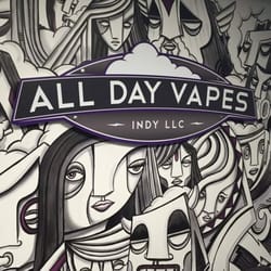 All Day Vapes - Mural on inside wall
