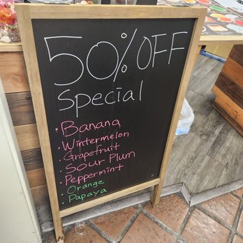 Quickly Boba Monterey - a chalk board with a price of 50 % off special - Coffee & Tea Near Me - Monterey, California Quickly Boba Monterey - a chalk board with a price of 50 % off special - Coffee & Tea Near Me - Monterey, California
