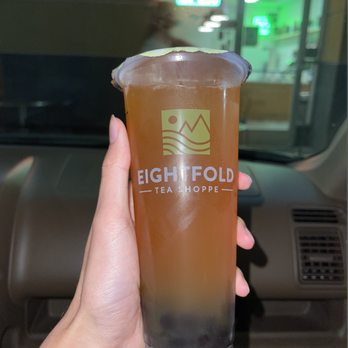 Eightfold Tea Shoppe - Peach Green Tea - Bubble Tea Near Me - Costa Mesa, California Eightfold Tea Shoppe - Peach Green Tea - Bubble Tea Near Me - Costa Mesa, California