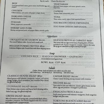 Classico Takeout & Empanadas - Front of Menu - Cafes Near Me - Louisville, Kentucky