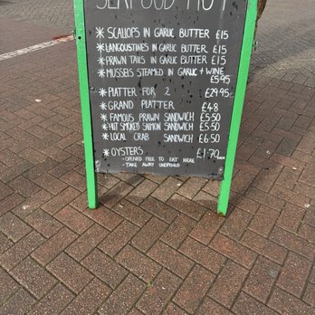 Oban Seafood Hut - Green Shack - Menu board - Seafood Markets Near Me - Oban, AGB Oban Seafood Hut - Green Shack - Menu board - Seafood Markets Near Me - Oban, AGB