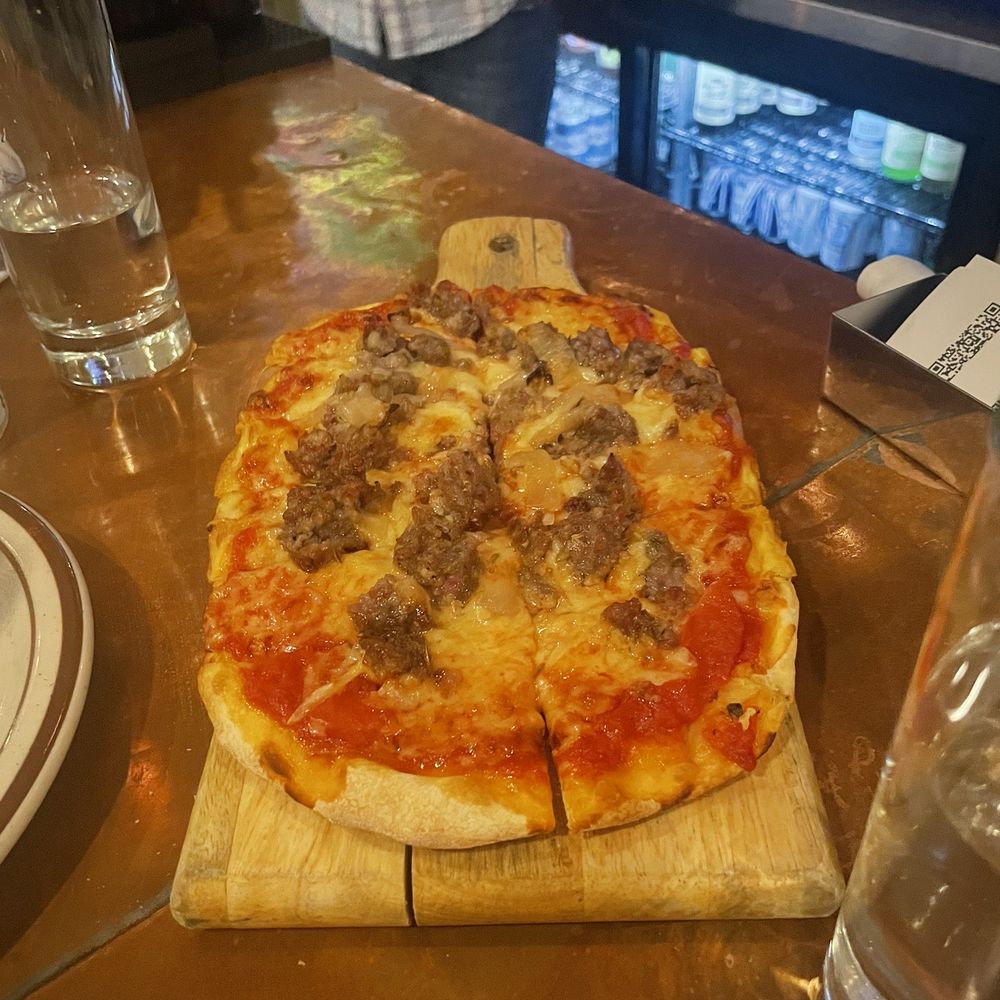 Copper Kettle Cafe - Sausage fennel flatbread - New American Near Me - Hartsdale, New York Copper Kettle Cafe - Sausage fennel flatbread - New American Near Me - Hartsdale, New York