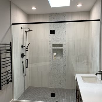Burris Electric - Recessed lighting in the high ceiling shower - Electricians Near Me - Gig Harbor, Washington Burris Electric - Recessed lighting in the high ceiling shower - Electricians Near Me - Gig Harbor, Washington