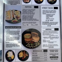 Fusion Latin Cuisine - Menu