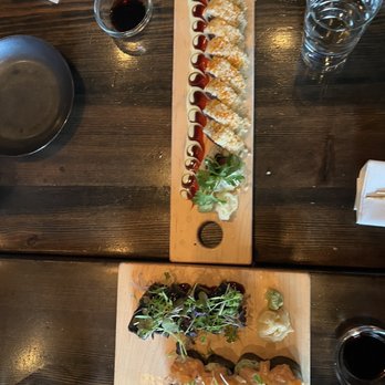SUSHI DOKKU Japanese Restaurant - Ecuador Miso Salmon Tuna Microgreens - Sushi Bars Near Me - Chicago, Illinois