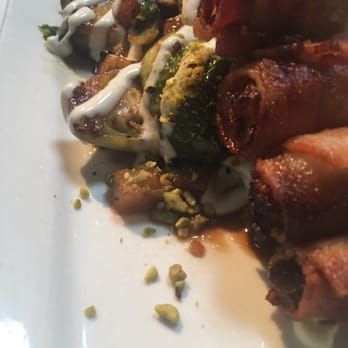 Parkway Grill - Bacon wrapped dates and Brussels sprouts -filling appetizer - New American Near Me - Pasadena, California