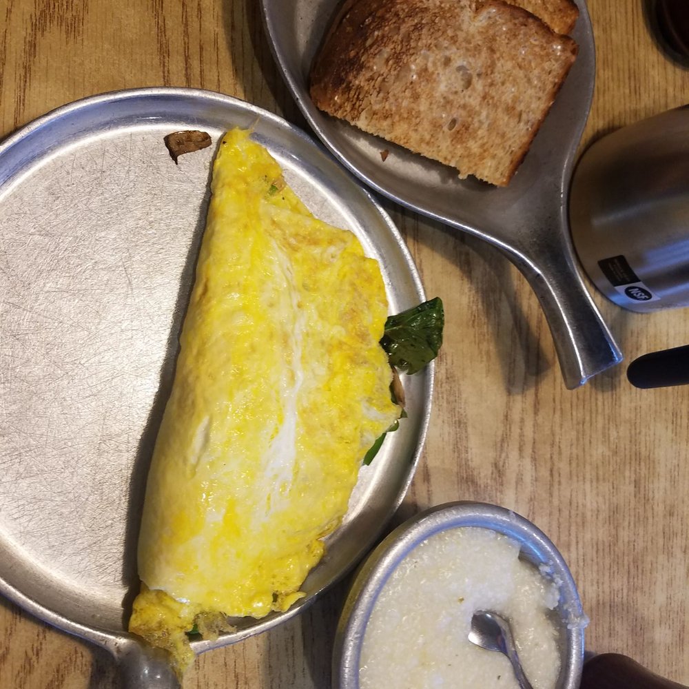 Iron Skillet - veggie omelet, grits, wheat toast - American Near Me - Corning, California Iron Skillet - veggie omelet, grits, wheat toast - American Near Me - Corning, California