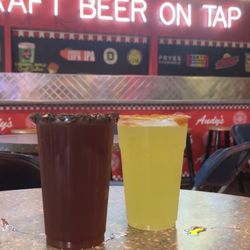 Andy’s Grille - Chocolate chip cookie beer and caramel apple seltzer