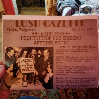 Lush Lounge - Speakeasy - Lounges Near Me - Floyd, Virginia
