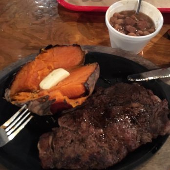 Hard Eight BBQ - Ribeye with sweet potato - Barbeque Near Me - Roanoke, Texas