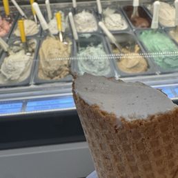 Vanilla Bean Gelato and Lavender I forgot the delicious flavor name