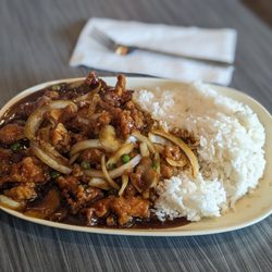 Wok Of Asia - Chilli chicken with rice