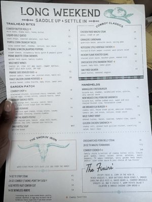Menu photo 7 Long Weekend Houston, TX