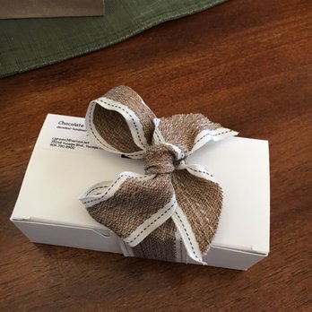 Chocolate By Carolyn - a gift wrapped in burlock - Desserts Near Me - Yucaipa, California