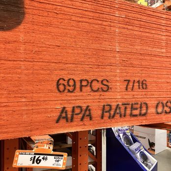 The Home Depot - 7/16" OSB $16.48 per sheet - Nurseries & Gardening Near Me - Reno, Nevada The Home Depot - 7/16" OSB $16.48 per sheet - Nurseries & Gardening Near Me - Reno, Nevada