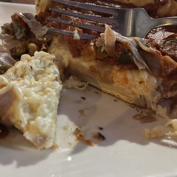 Pop's Burger & Pizza House - If you look at the crust, you can see that almost-translucent crust. - Burgers Near Me - Sheboygan, Wisconsin Pop's Burger & Pizza House - If you look at the crust, you can see that almost-translucent crust. - Burgers Near Me - Sheboygan, Wisconsin