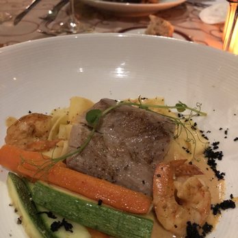 Bordeaux - Mahi-mahi with shrimp, pasta - French Near Me - Puerto Vallarta, JAL