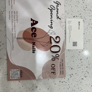 Ace Nail Spa - Grand opening, 20% off - Hair Removal Near Me - Stamford, Connecticut Ace Nail Spa - Grand opening, 20% off - Hair Removal Near Me - Stamford, Connecticut