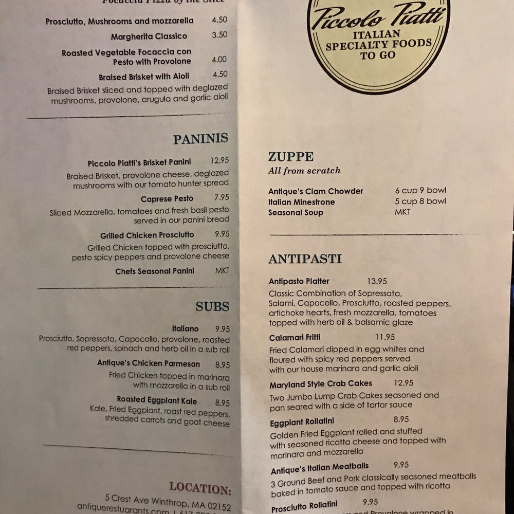 Piccolo Piatti - Italian Near Me - Winthrop, Massachusetts Piccolo Piatti - Italian Near Me - Winthrop, Massachusetts