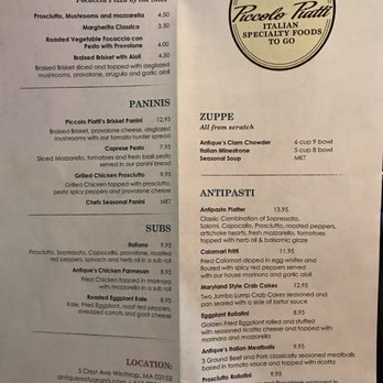 Piccolo Piatti - Italian Near Me - Winthrop, Massachusetts