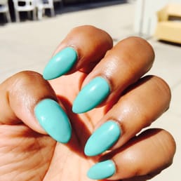 Absolutely BEAUTIFUL acrylics, done by Aya. Used IBD Just gel Polish in 'Just Me n' Capri'
