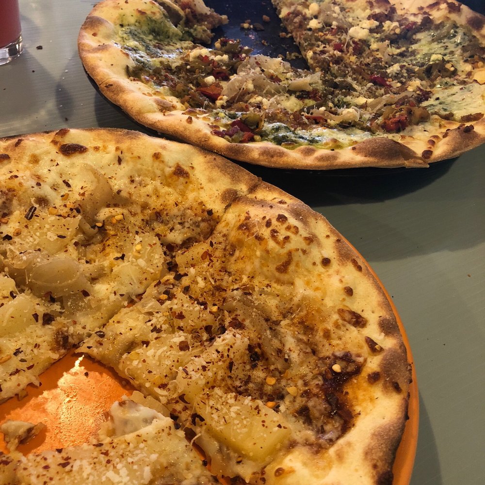 Amicas Pizza & Microbrewery - The Isla & The Michaelangelo. So tasty! - Pizza Near Me - Salida, Colorado